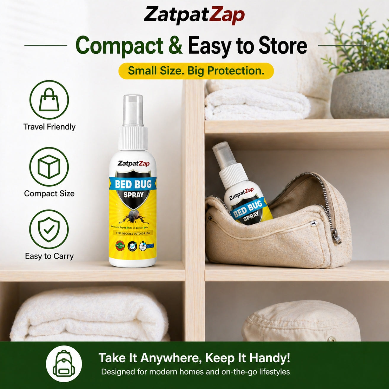 ZatpatZap Bed Bug Protection for Everyday Use 100ML