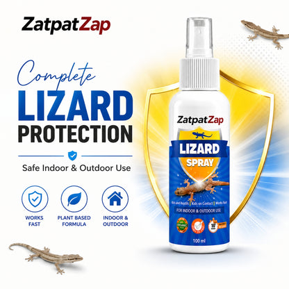 ZatpatZap Lizard Spray 100ml | Fast Acting Lizard Repellent for Home, Kitchen, Bathroom & Outdoor Use
