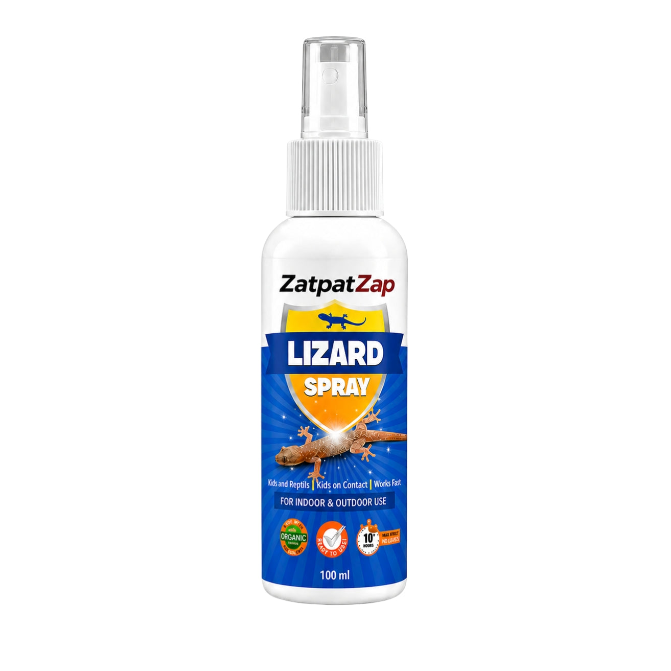 ZatpatZap Lizard Spray 100ml | Fast Acting Lizard Repellent for Home, Kitchen, Bathroom & Outdoor Use
