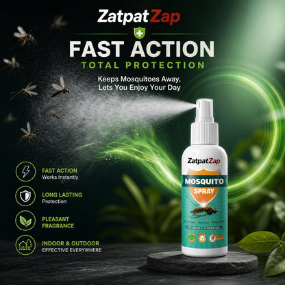 ZatpatZap Mosquito Spray – Indoor & Outdoor Protection 100ML