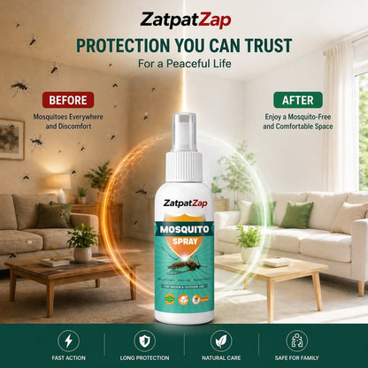 ZatpatZap Mosquito Spray – Indoor & Outdoor Protection 100ML