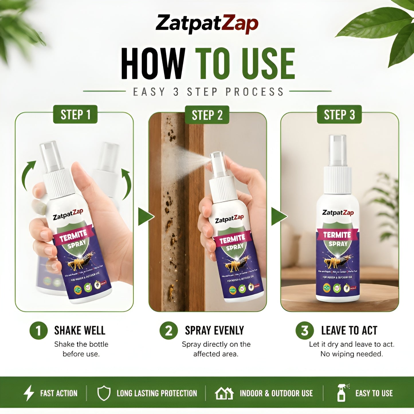ZatpatZap Termite Spray – Fast & Powerful Termite Killer